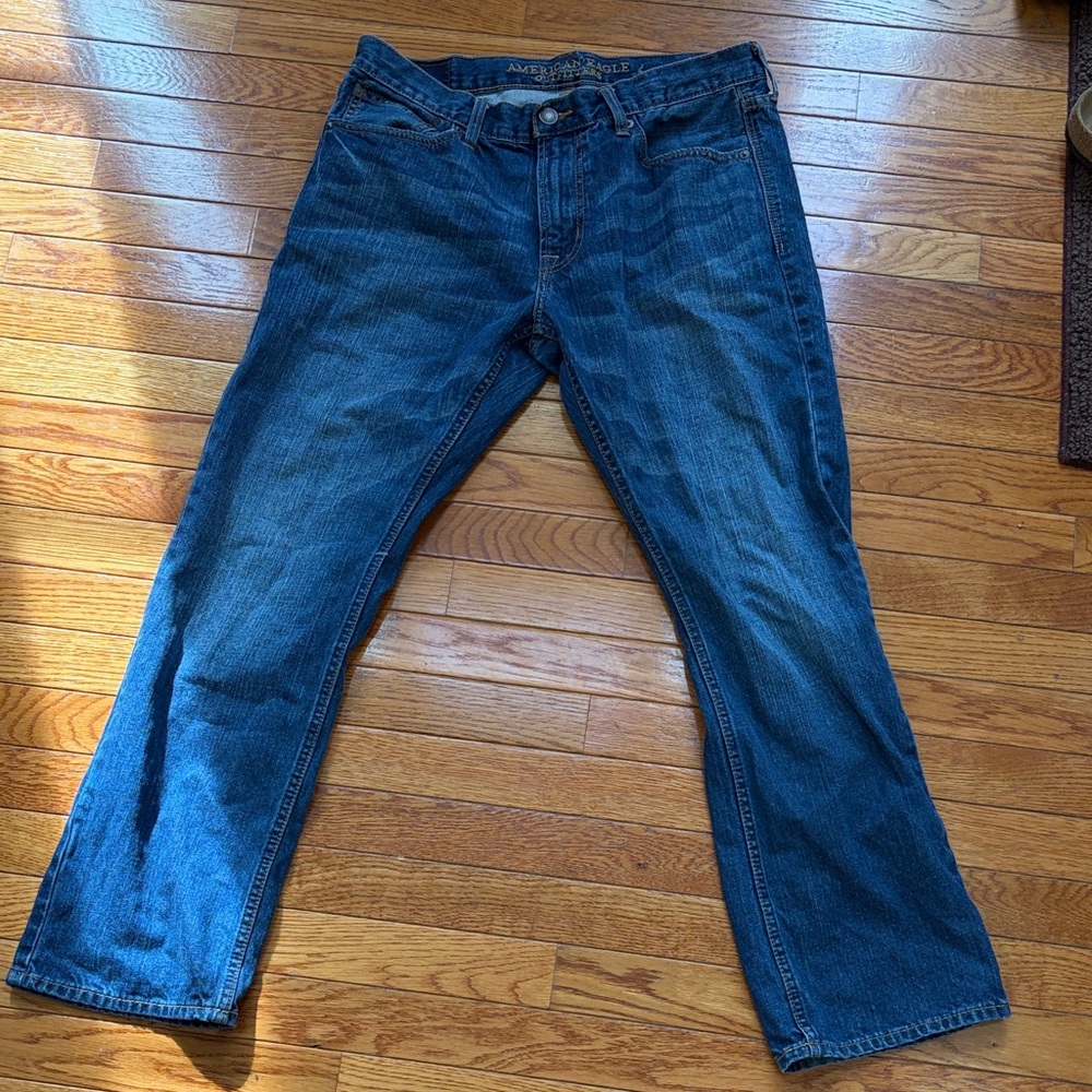 American Eagle Outfitters Men's Blue Relaxed Jeans